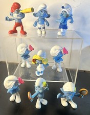 McDonald's Happy Meal Toy SMURFS 3  Figure Lot of 9 PEYO Popa Panicky Smurfette