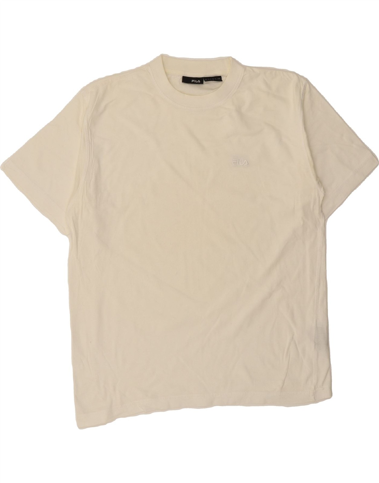 T shirt uomo FILA top media cotone bianco BU06