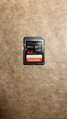 SanDisk Extreme Pro 64GB 95MB/s V30 SDXC Memory Card