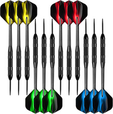 Darts Metal Tip Set, 12 Pack Steel Tip Darts Darts Set 24Grams Professional Meta
