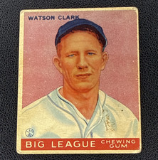 Goudey 1933 Big League Watty Clark #17 Brooklyn Dodgers Baseball Card