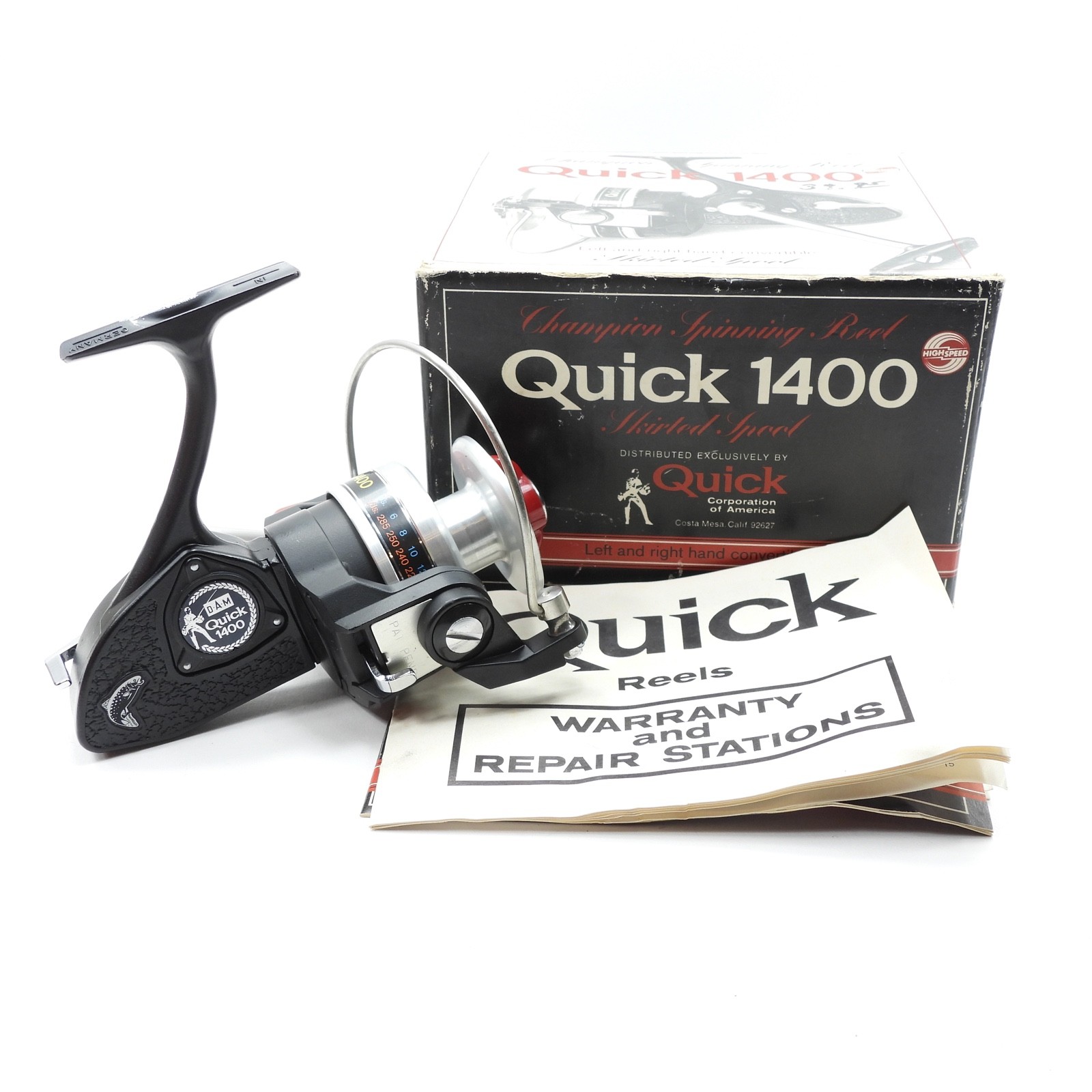 Quick 1400 Fishing Reel. Made in West Germany. W/ Box.