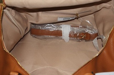 JustFab Overnight, Travel, Essential Satchel, Tote, Bag,  Camel Color New