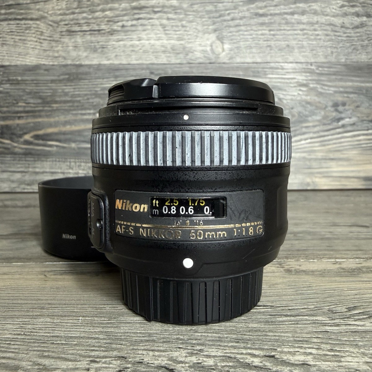 Nikon AF-S NIKKOR 50mm f/1.8G Lens with Hood & Caps | eBay