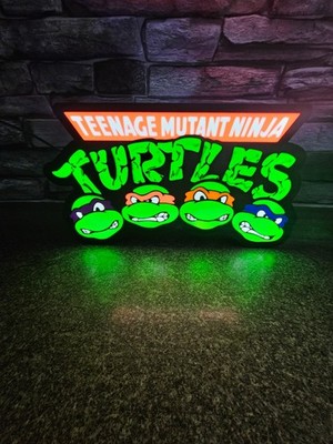 TMNT Ninja Turtles Logo LED Leuchtkasten Garage Männerhöhle Büro Spielzimmer Schlafzimmer