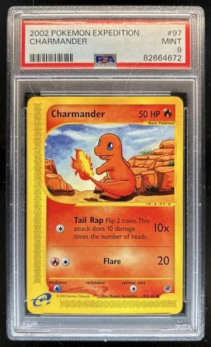 2002 Pokemon Expedition Set Charmander #97/165 PSA 9