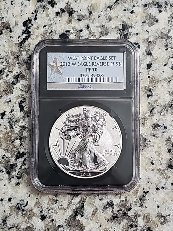 2013 W REVERSE PROOF AMERICAN SILVER EAGLE NGC PF70 WEST POINT SET 