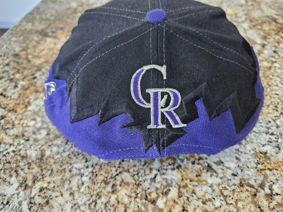 Vintage Colorado Rockies Hat Snap Back Drew Pearson Clutch Player Jagged Edge - Image 3 of 4