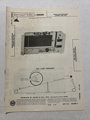 #ad Vintage Sams Photofact Schematic 7 1974 MORSE ELECTROPHONIC CHASSIS 26Q 76Q $4.47