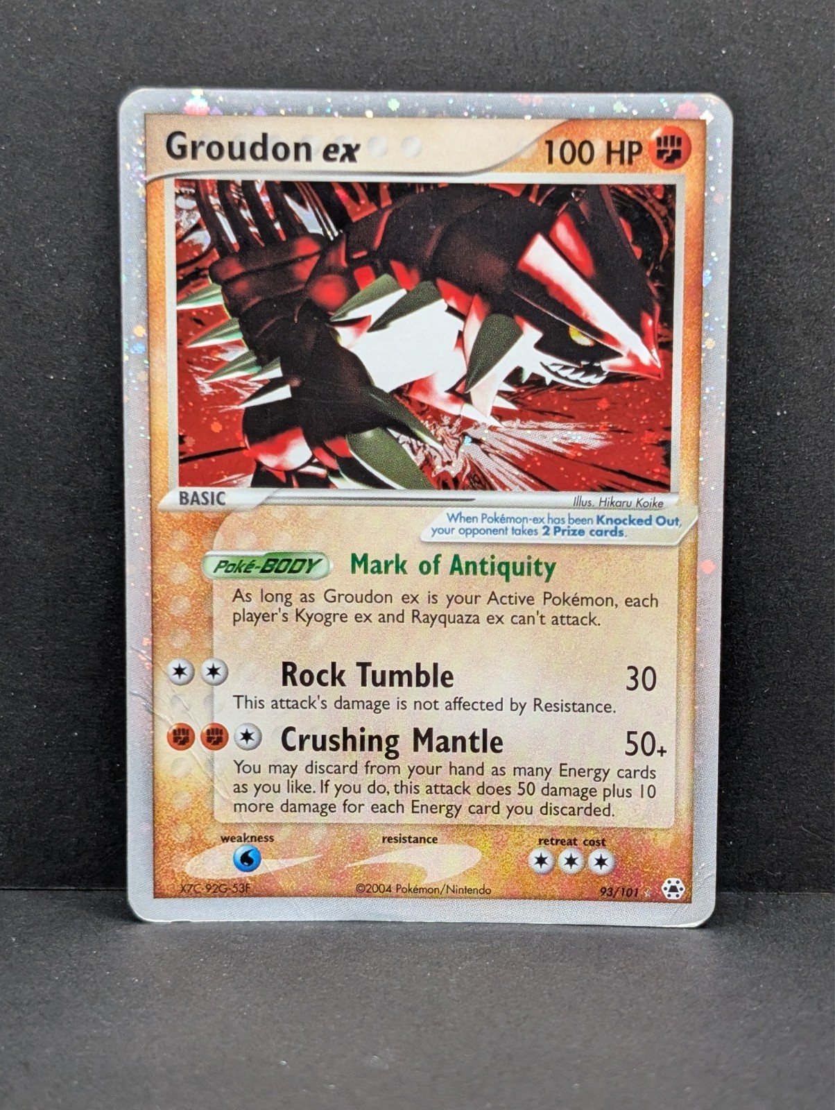 Groudon ex 93/101 Hidden Legends Holo Rare Pokemon TCG Nintendo MP