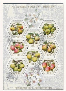 D498986 Liechtenstein S/S With FDC Cancel Old Pear Varieties 2016