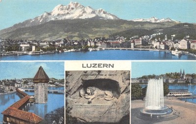 Postcard Lucerne Switzerland Multiview (Luzern)