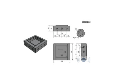 APart Audio CMS6BBI Einbaugehäuse Unterputzbox für CMS608/CMS20T Biamp Systems