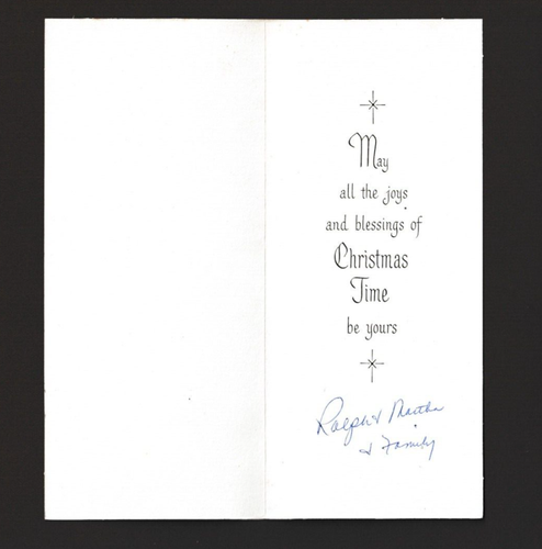 Vintage Gibson Church Glitter Christmas Greeting Card Trees - Picture 2 of 3