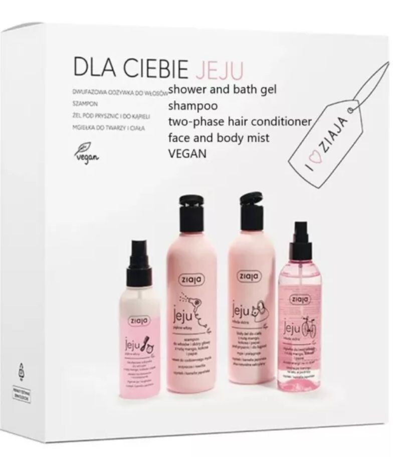 Ziaja Jeju Pink,face and body mist, Gift set