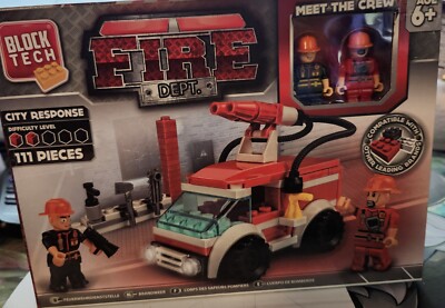 Block Tech Building Bricks - Fire Dept. City Response Team 111 pieces 6+ Years