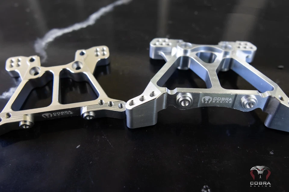 CR Chrome Aluminum Shock Towers for Traxxas 4x4 Slash, Stampede, Hoss - Image 4 of 4