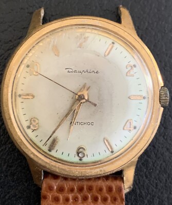Montre Lip Mécanique 34mm Plaqué Or – Années 50 – Occasion Fonctionne Bien