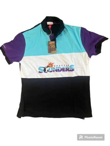 Seattle Sounders FC Mitchell & Ness seit '96 farbblockiertes Polo Herren XXL
