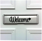 WELCOME DOOR LETTER BOX VINYL FRONT DOOR DECAL STICKER LABEL X1 SELF ADHESIVE