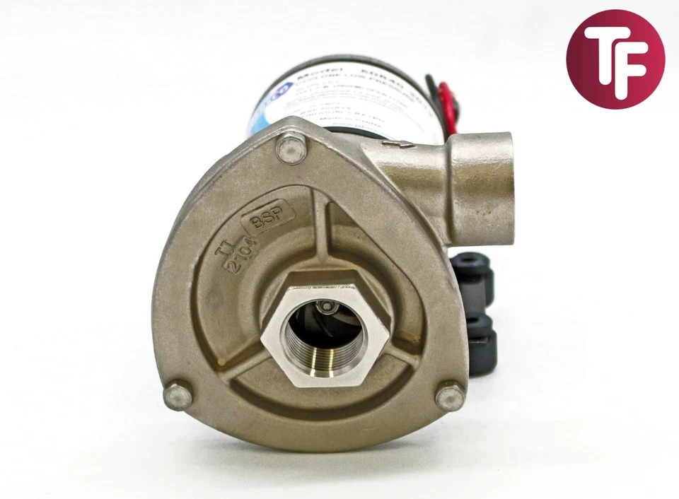 Jabsco 50840-2012 3/4" BSP Centrifugal Cyclone Pump 100 LPM Stainless Steel 12v - Image 2 of 4