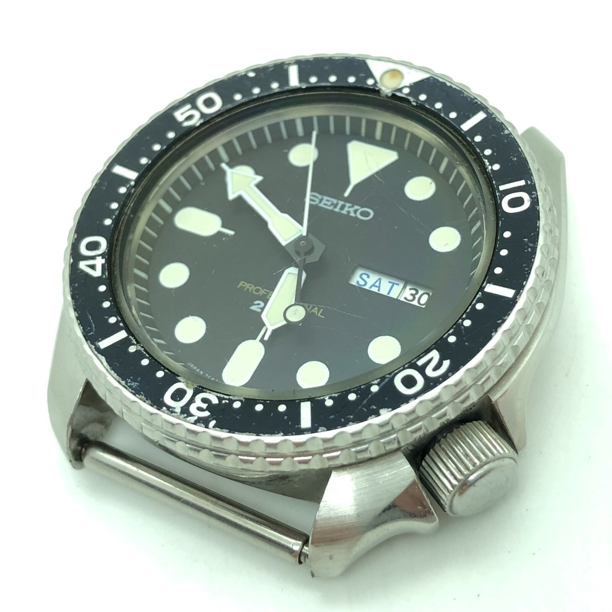 SEIKO プロフェッショナル200mダイバー7C43-7010 Seiko Professional Men's Black Watch - 7C43-7010 for sale