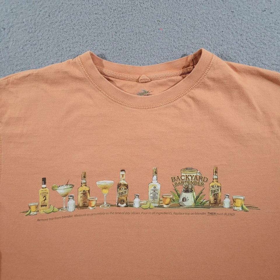 Camisa Newport Azul Hombres Grande Naranja Patio Trasero Bartender Ropa de Playa Normcore Foto 3 de 4