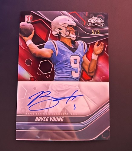 Bryce Young [Red Refractor] #TCBA-BY 2023 Topps Composite Chrome Black Autograph card