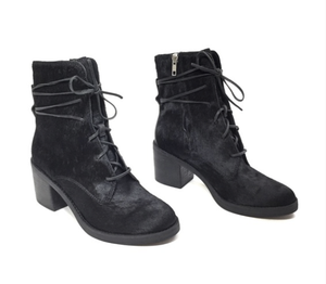 black calf hair boots