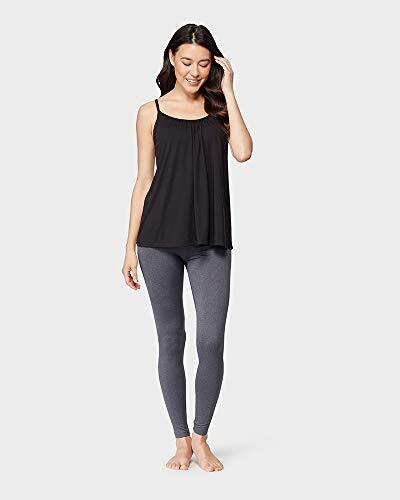 Women's Cool Flowy Bra Cami | with Built-in Cups | Relaxed Fit | X-Large Black - Picture 6 of 7