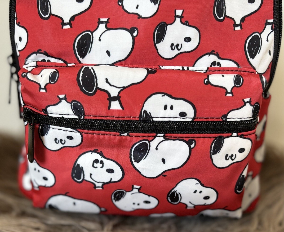 Snoopy Peanuts Backpack Bioworld Red and Black Limited 