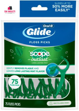 Oral B Complete Glide Dental Floss Tooth Picks Scope Outlast Mint 150 counts...