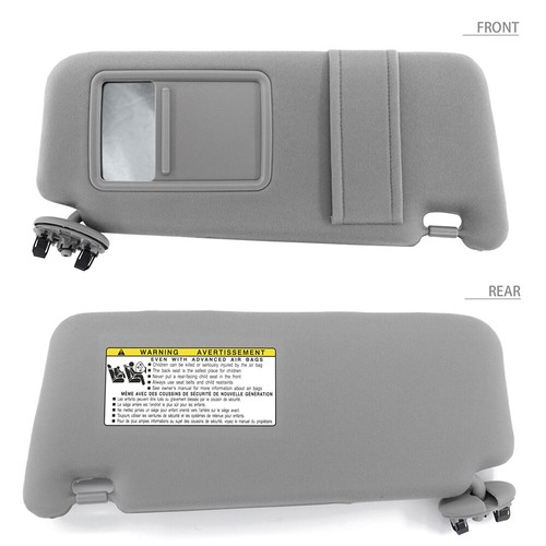 For Toyota Camry 2007-2011 Gray Car Sun Visor Pair Left & Right Side W/O Sunroof - Foto 3 di 17