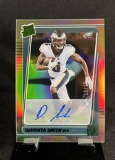 Devonta Smith Clearly Donruss Rated Rookie Silver Auto 10/25