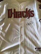 Arizona Diamondbacks Majestic #1 Size 48 Large Autographed Stephen Drew #6
