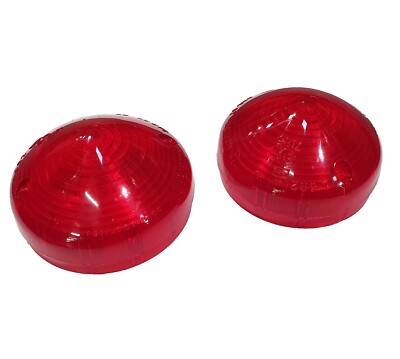 2 x Lucas Type L692 Red Stop Tail Lenses For Triumph Austin Healey