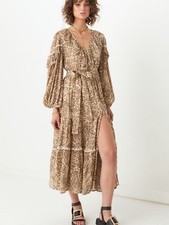 Spell & The Gypsy Ada Gown Maxi Long Sleeve Dress in Size M Western Boho