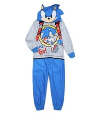 Sonic the Hedgehog Boys Pajamas Union Suit Size 10-12