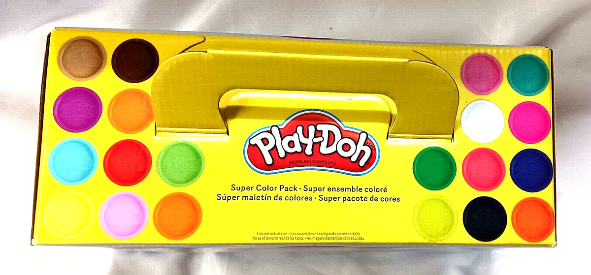 HASBRO PLAY DOH SUPER COLOR 20 PACK WITH 20 COLORS 60OZ BOX NEW IN