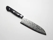 Yoshihiro VG-10 17 Layers Damascus, HRB Japanese Chef's Santoku 165 mm/6.5"