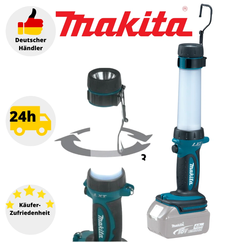 Makita DML806 LED-Akku-Werkstattleuchte Taschenlampe Lampe Flächenleuchte Solo