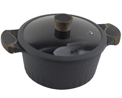 D&W Deane & White 9.5'' Casserole Pan Pot Lid All Stovetops Black Brown