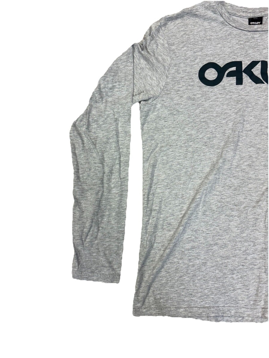 Oakley Long Sleeve Shirt Center Logo Grey • Size Large