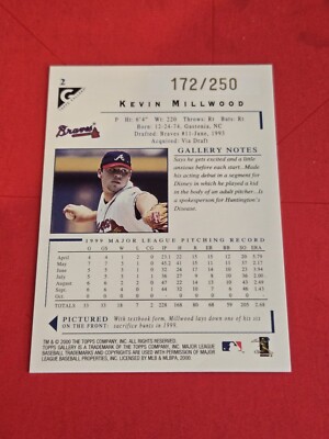 Ma様 KEVIN MILLWOOD - 2000 TOPPS GALLERY BASE SET - PLAYER'S PRIVATE
