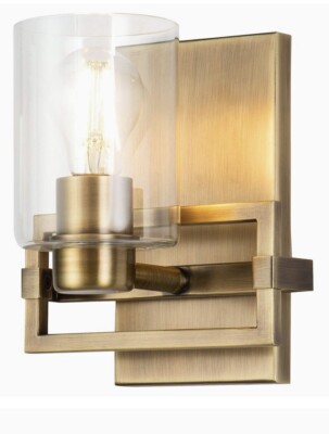 Lucas + McKearn Lighting Collection BB90117ATB-1 Estes Bathroom Vanity Light ATB