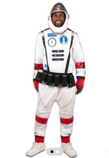 Mens XXL Astronaut Costume Full Zip Jumpsuit W Hood Halloween Cosplay Party NWT