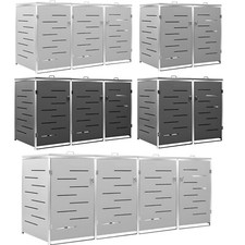 Mülltonnenbox Doppelbox Müllbox Edelstahl Mülltonnenverkleidung Gartenbox Größe