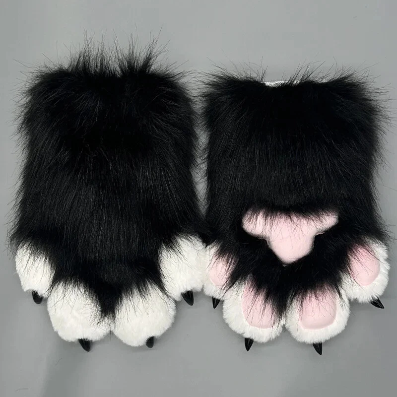 Fursuit Paws Furry Claw Gloves Built-in Whistle Decompression Toys Costume Party - Image 3 of 4