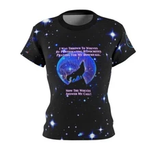 Custom designed Witch Pagan Gothic wolves Scorpion Pentacle pentagram Lady Tee