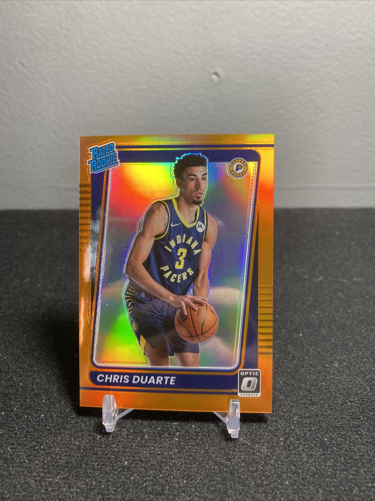 2021-22 Panini Donruss Optic Rated Orange Prizm /199 Chris Duarte #173 Rookie RC